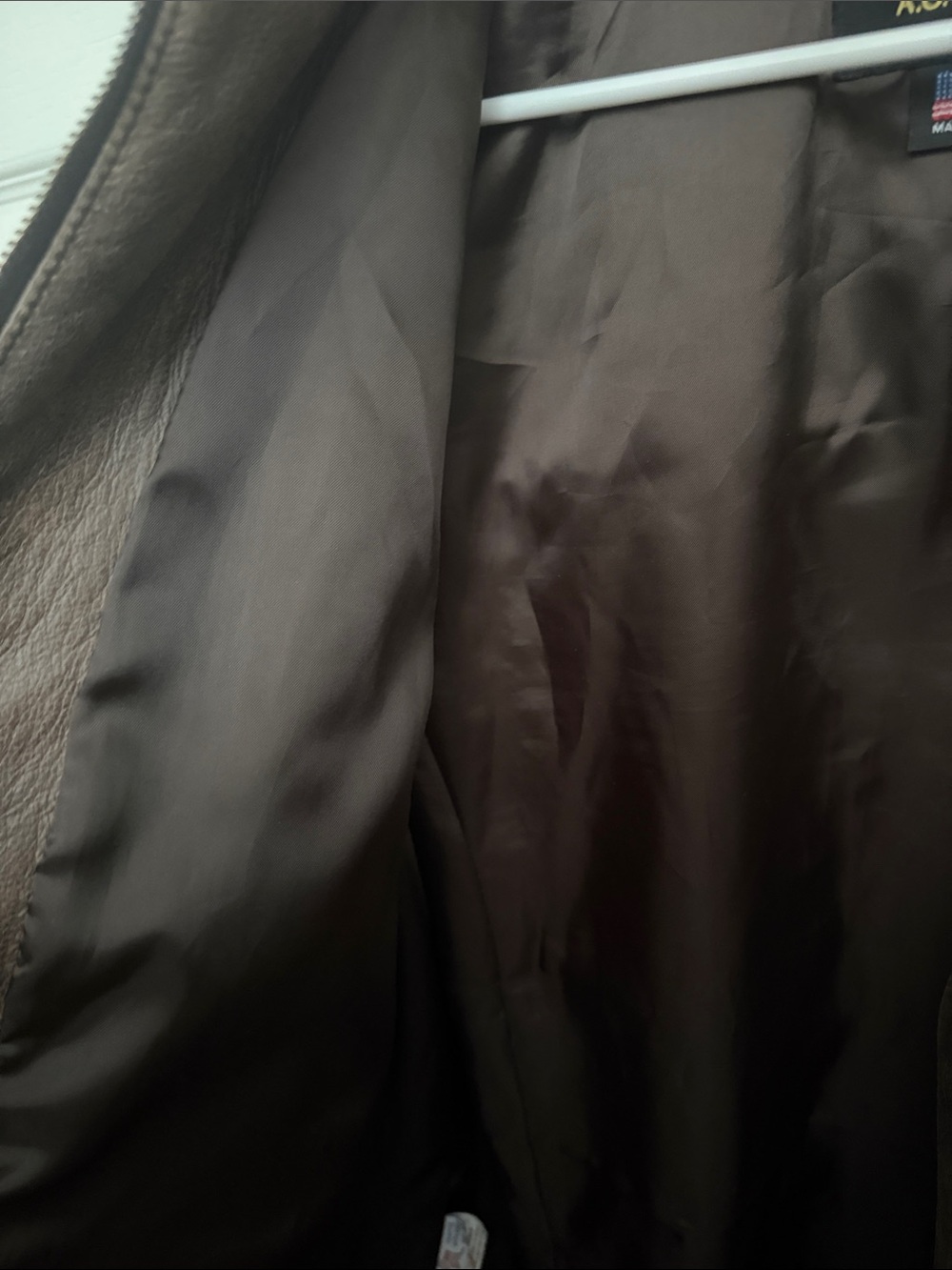 US Wings Cooper Original Vintage Cowhide Leather Indy-Style Jacket - Picture 7 of 7